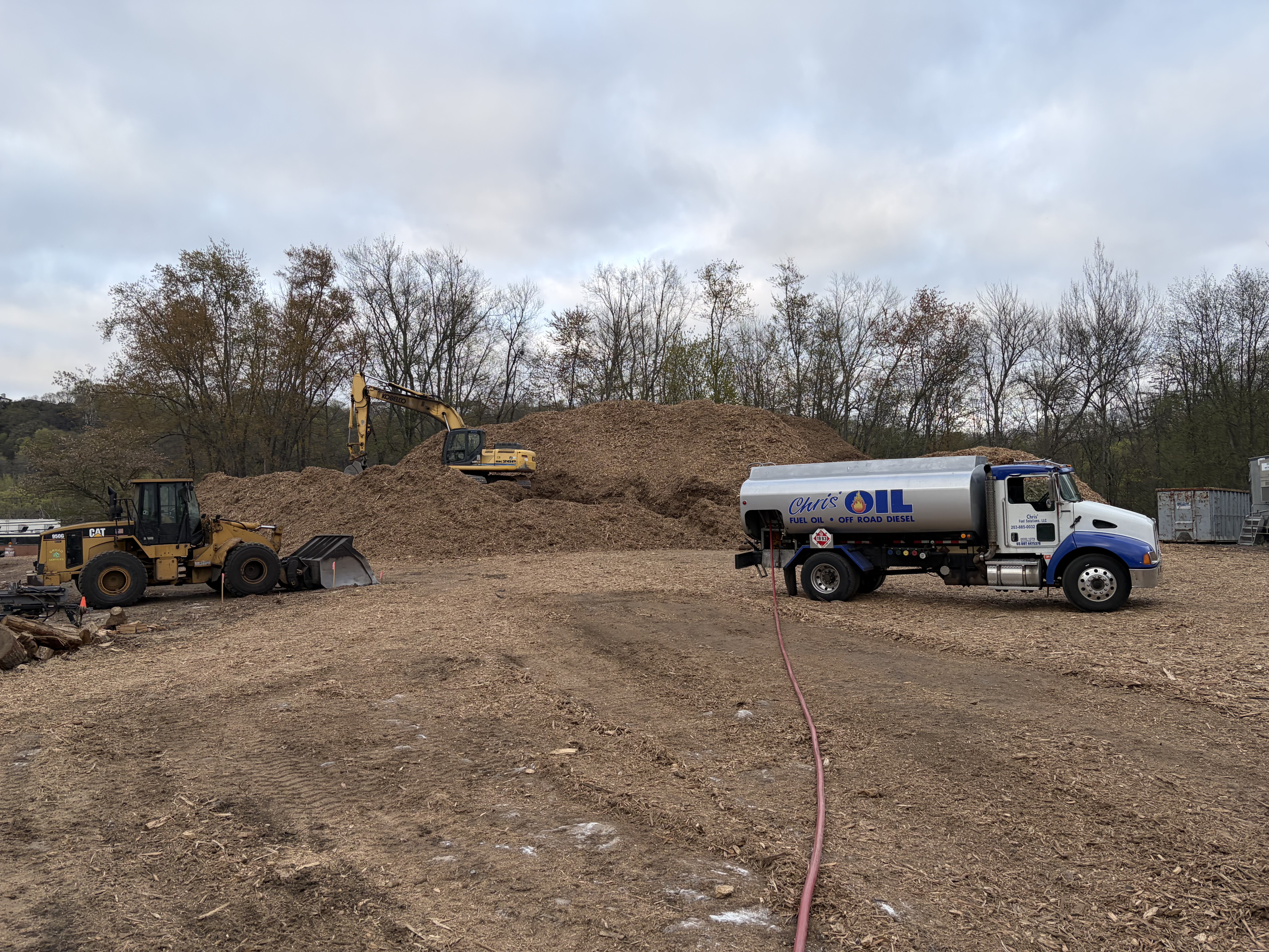 Chris' OIL truck at a Litchfield County job site